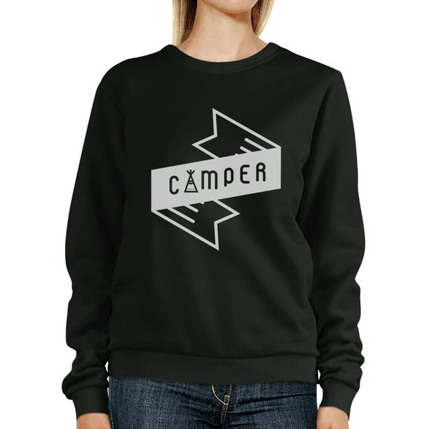 Camper Black Sweatshirt Trendy Design Cute Gift For Camping - Walmart.com