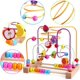 thumbnail image 2 of Lewo Motorikschleife Baby Spielzeug Perlen Labyrinth Motorikwürfel Lernspielzeug Abakus Kinderspielzeug ab 1 2 3 Jahr Junge Mädchen Kinder Zhivalor LKX-0430, 2 of 6