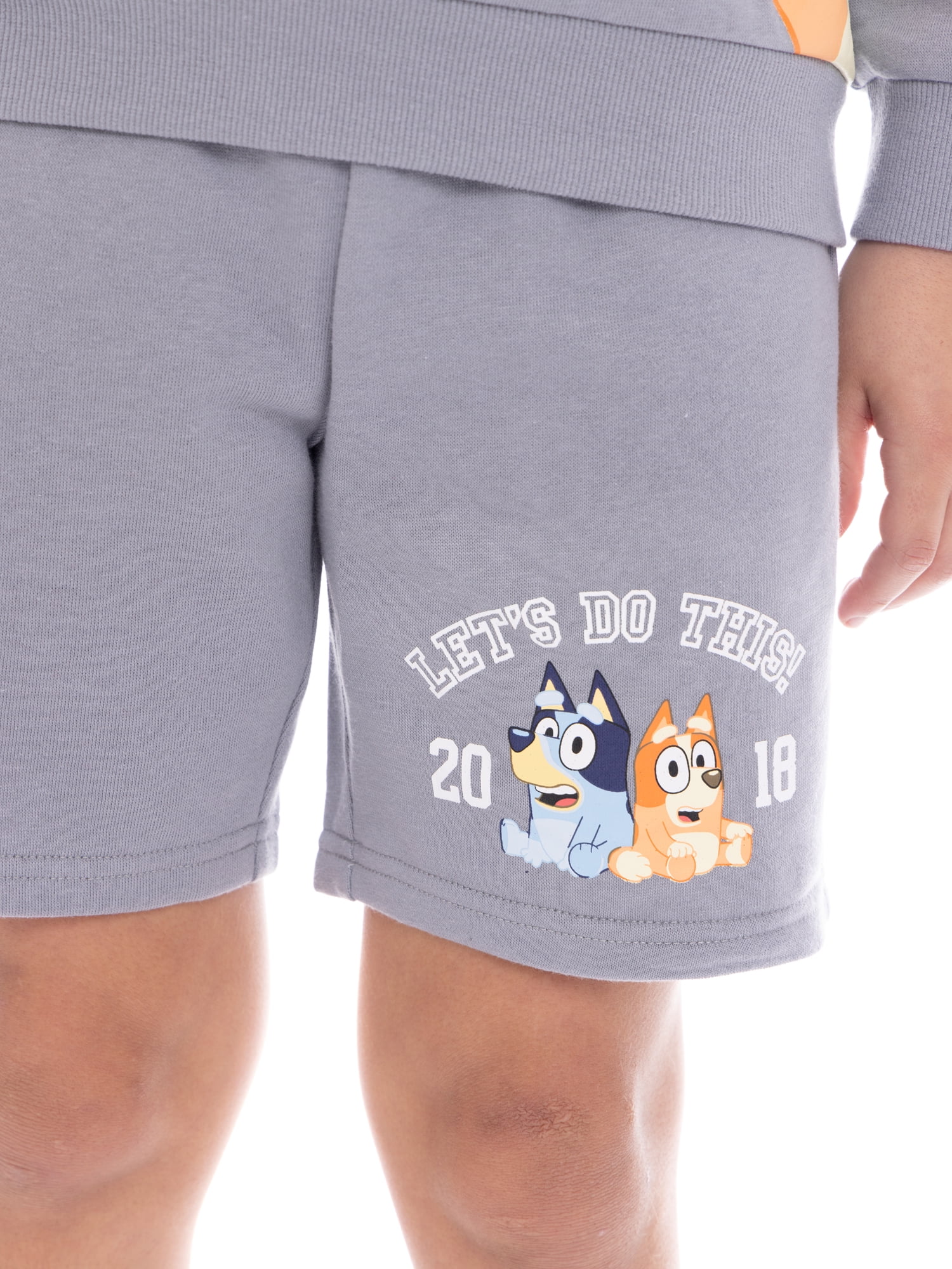 Bluey Boys licensed fleece short set, sizes 4-18