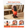 thumbnail image 3 of 20V Brushless Cordless Jig Saw 3500 SPM with 6 Blades LED Light 6 Speed 0-45 Degree Bevel Cuts 4 Orbital Settings for Wood and Metal Cutting, 3 of 6