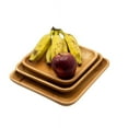 thumbnail image 2 of Urban Afrique 7" Square Wooden Plates  Wood Bowl For Fruits Salad & Popcorn Wooden Decorative Bowl For Room & Kitchen, 2 of 2