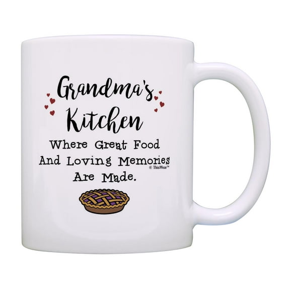 Gifts For Grandma Grandma's Kitchen Where Great Food Loving Memories Are Made 11oz Ceramic Coffee Mug Grandma