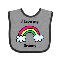 Inktastic I Love My Granny Boys or Girls Baby Bib