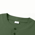 thumbnail image 6 of Hoen Summer Short Sleeve Tops for Men Button Round Neck Basic Shirts Soft Breathbale Casual Loose Pullover Shirts, 6 of 9