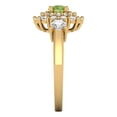 thumbnail image 3 of Clara Pucci 14K Yellow Gold 1.4ct Peridot Halo Ring for Women, 3 of 8