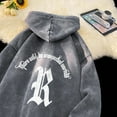 thumbnail image 2 of Mens Vintage Hoodies Distressed  Hooded Sweatshirt Graphic Pullover, 2 of 5
