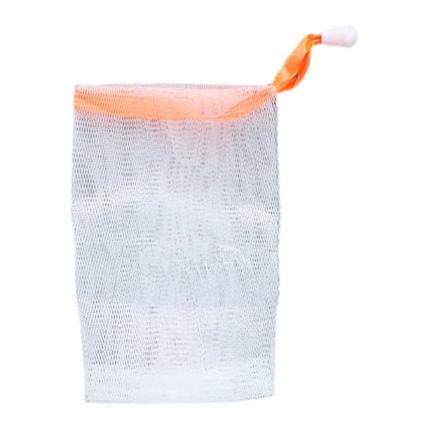 Monstrate Bolsas de jabón de ducha Limpiador facial Herramienta de limpieza de nylon de red de burbujas Suministros de baño de espuma hechos a Type2 NO2