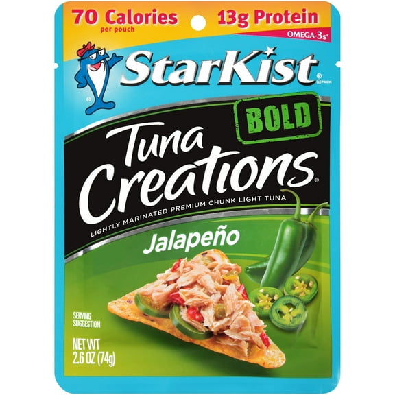 (24 pack) StarKist Tuna Creations, BOLD Jalapeno, 14g Protein, 2.6 oz Pouch
