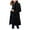 Black, variant on DDAPJ pyju 2023 Clearance Women's Double Breasted Long Trench Coat, Notch Lapel Pea Coat Windproof Tweed Jacket Slim Solid Casual Belted Overcoat Warm Winter Mid Length Outwear Khaki XL