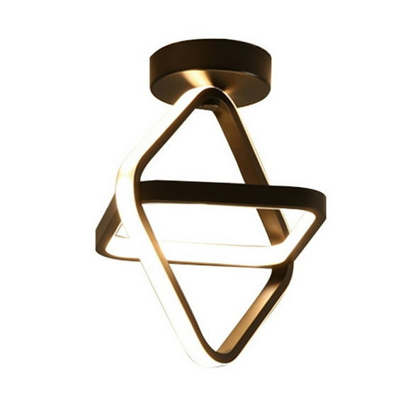 SEWCHICS LED Black Ceiling Lamp, Modern Fixture with Simple Design for Living Room and Bedroom