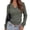 Gray, variant on Women Solid Collared Long Sleeve Pullover Tops Fashion Ribbed Knit Shirts for Women