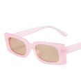 thumbnail image 5 of Gafas de sol rectangulares rosas para mujer, lentes de sol cuadradas de viaje, pequeñas, Vintage, de gelatina, UV400, 5 of 5