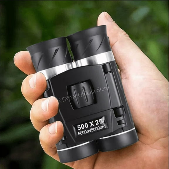 500x25 Zoom Portable Powerful Binoculars Long Range Telescope Folding Binoculars for Hunting Camping Travel