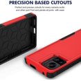 thumbnail image 6 of for Motorola Edge Plus 2023 Case: Dual Layer Protective Heavy Duty Cell Phone Cover Shockproof Rugged with Screen Protector - Military Protection Bumper Tough - Motorola Moto Edge+ Plus 2023, Red, 6 of 15