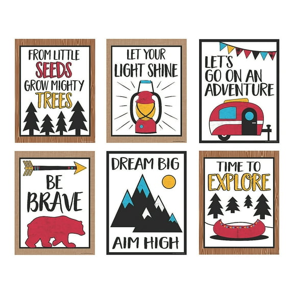 Adventure Motivational Posters - Educational - 6 Pieces