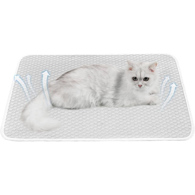 Dog Cooling Mat Breathable Cooling Pad for Dog Cats Washable Pet Cooling Mat for Indoor Outdoor Pets with Non-Slip Bottom 28 x 22 inch Small