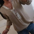 thumbnail image 2 of Plus Size Womens Chiffon V-Neck Top Blouse, 2 of 3
