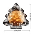 thumbnail image 7 of Stylish Metal Hanging Christmas Tree Wind Spinner - Intricate Concentric Circle Design for Festive Yard & Garden Decor, 7 of 7