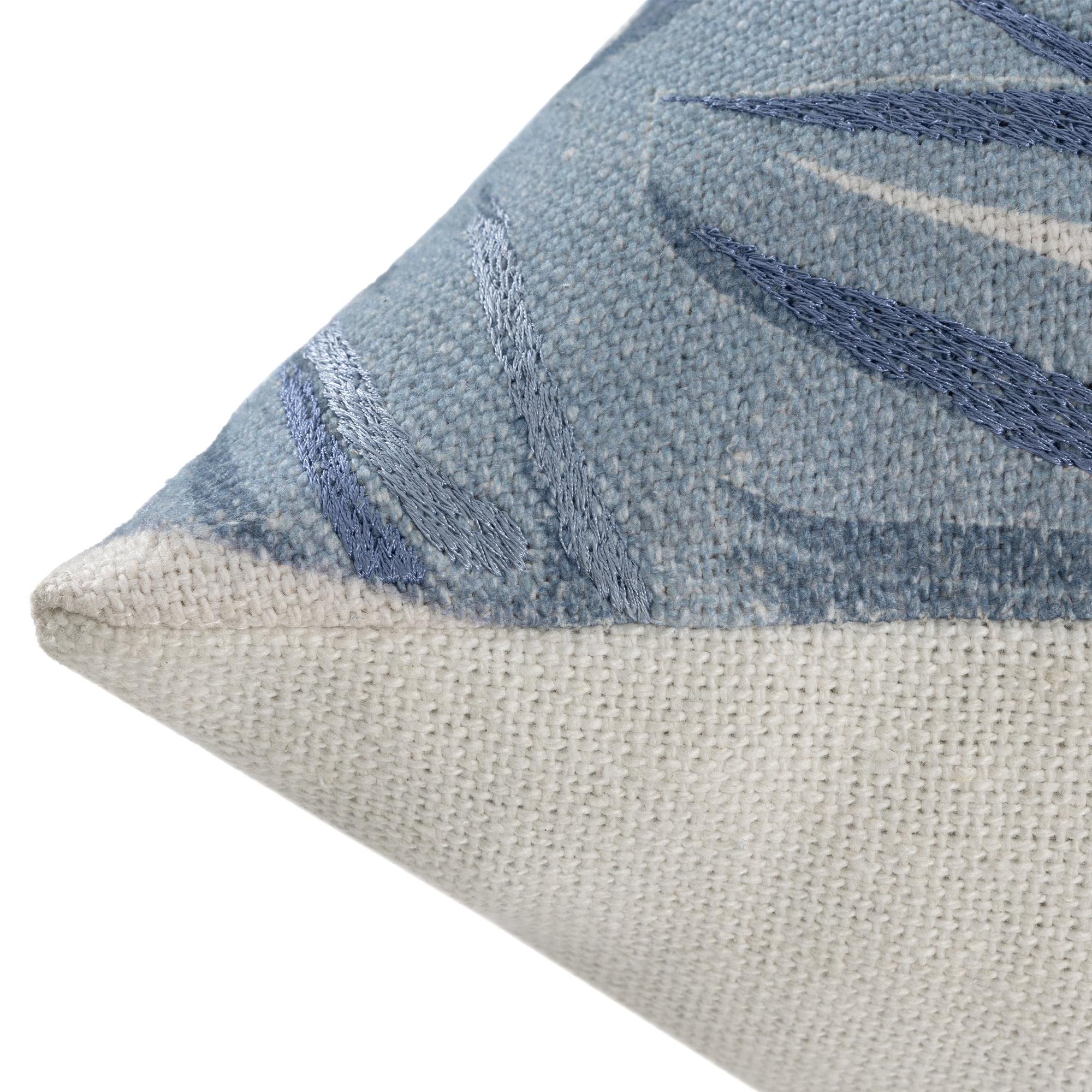 Harlow Hill Camden 20" x 20" Blue/Ivory Floral Cotton Adult Decorative Throw Pillow