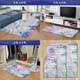 thumbnail image 6 of YJ.GWL Soft Shaggy Rainbow Rugs Plush Fluffy Colorful Carpet Area Rug for Living Room Bedroom Kids Girls Play Mat,5'x8', Blue Purple, 6 of 7