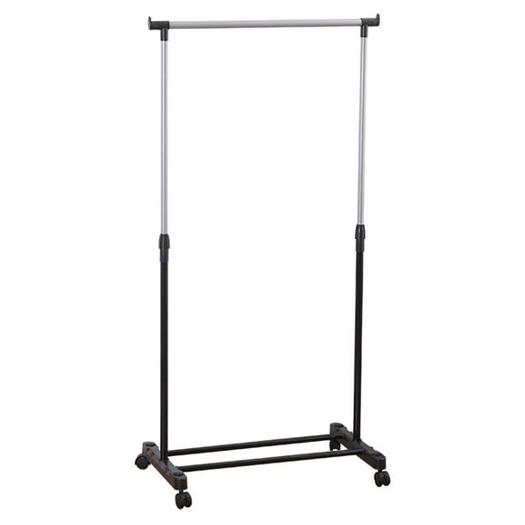 Lolmot Clothes Rack with Wheels Clothes Rack Height Clothes Trolley Clothes Airer Rolling Cabinet Single Coat Rack in Tube Style