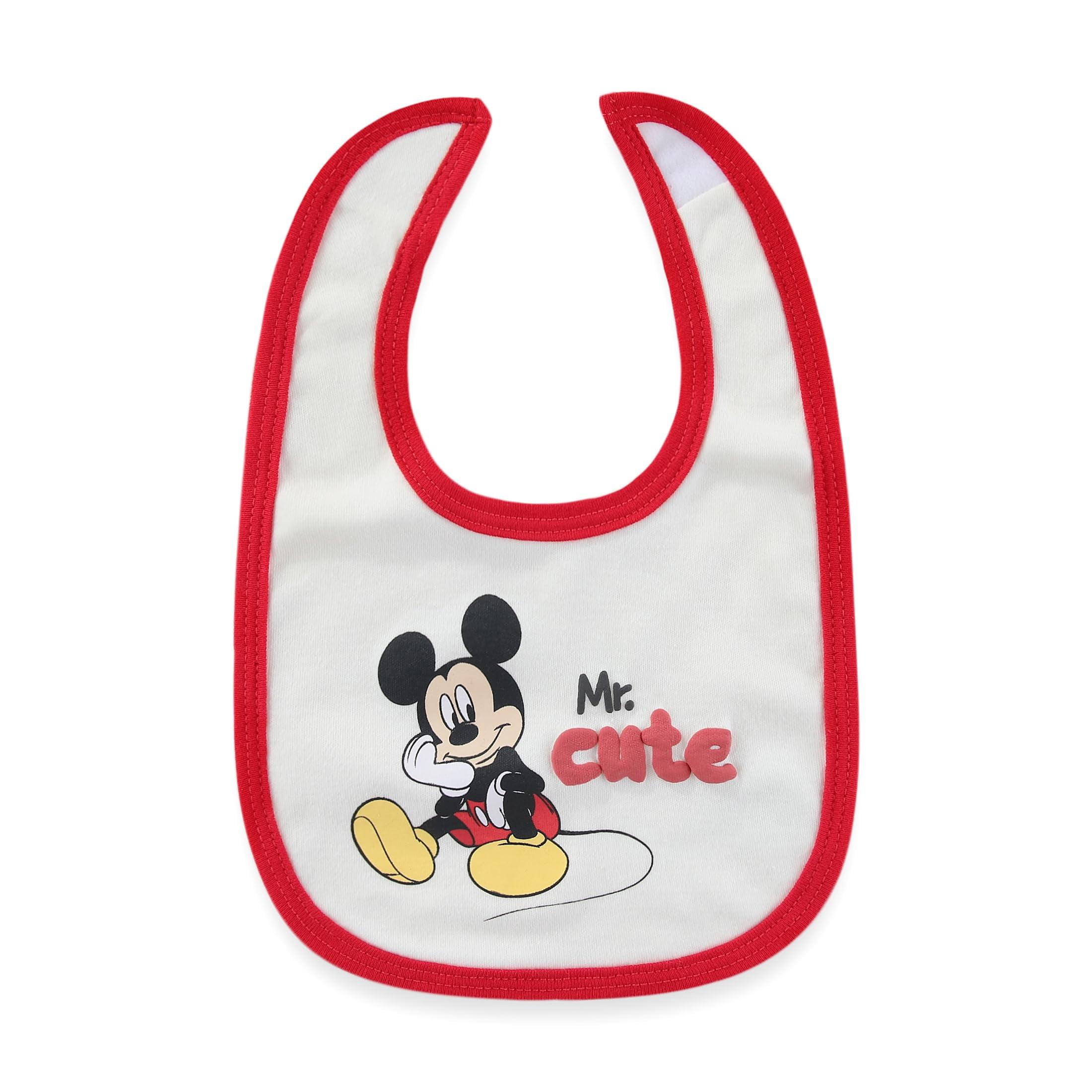 Disney Mickey Mouse Bodysuit with Bib and Pants Set (Baby Boys), 3 Piece Set, Sizes 3M-9M