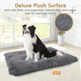 thumbnail image 4 of CshidWorld Large Dog Bed, Plush Dog Cage Bed with Non-Slip Bottom, Washable Dog Mat for Large and Medium Dogs, Supports up to 90 lbs, 43 x 30 Inches, Gray, 4 of 8