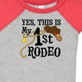 thumbnail image 4 of Inktastic Yes, This is My 1st Rodeo Cowboy Hat with Red Band, Lasso Boys or Girls Baby Bodysuit, 4 of 5