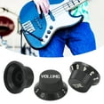 thumbnail image 2 of Garosa Guitar Tone Control Top,3Pcs Guitar Control Knob 1 Volume 2 Tone Fit Top ABS Set Kit Instrument Accessory Replacement,Guitar Knob Set, 2 of 8