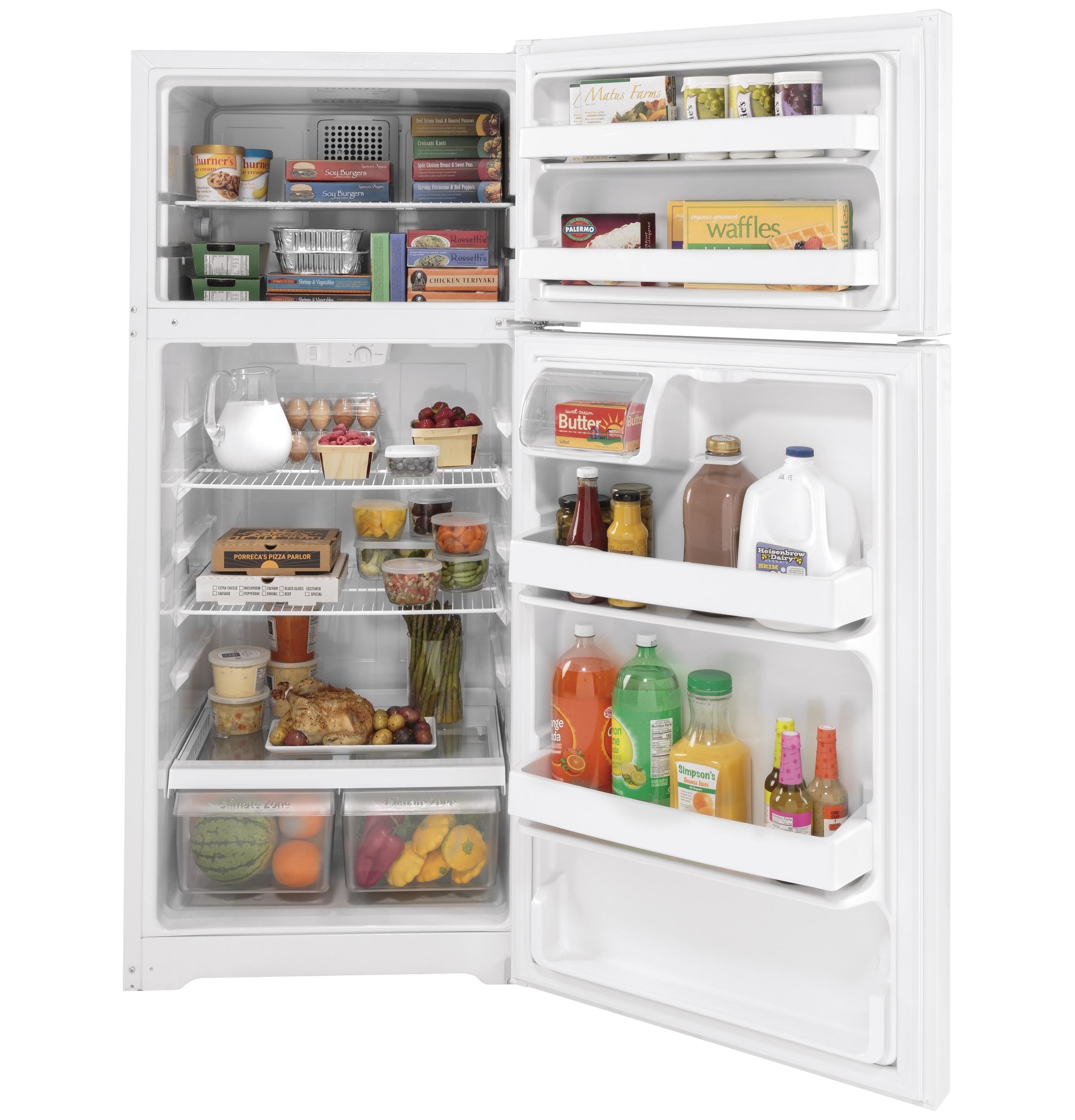 GE Appliances GTS17DT Freestanding Top Freezer Refrigerator, 16.6 cu Ft., 28 Inch