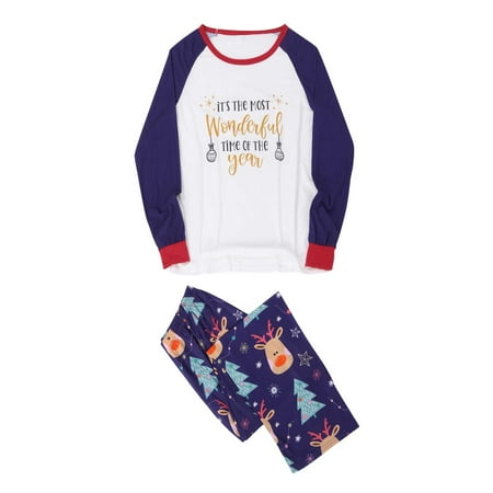 

Christmas Gifts Matching Christmas PJs for Family Christmas Pajama Set Long Sleeve Tops with Cute Printed Pants Soft Holiday Loungewear