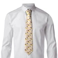 thumbnail image 2 of Naloa Cartoon Poodle Dog Print Solid Color Tie Formal Necktie for Men，Suitable for business, daily life, work, 2 of 5