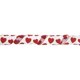 thumbnail image 1 of Cinta de corazón de San Valentín para envolver regalos - Cinta roja con estampado de corazones con purpurina para lazos, coronas, manualidades caseras, arreglos florales y decoración de fiestas, 1 of 6