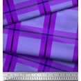 thumbnail image 2 of Soimoi Purple Heavy Satin Fabric Check Check Print Fabric by Yard 54 Inch Wide, 2 of 3