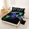 thumbnail image 2 of Castle Fairy Bold Off-road Bike Bed Sheets 4pcs for Kids, Ink Splash Detail King Sheets for Bedroom, Emerald Violet, 2 of 6