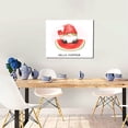 thumbnail image 5 of Picia Watermelon Gnome Pattern Decorative Picture – Unique Wall Art, Modern Canvas Print for Trendy Interiors (Horizontal), 5 of 6