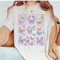 thumbnail image 3 of Butterfly Tropical Stamps TShirt, Vintage Butterfly Species Shirt, Butterfly Summer Tee, Botanical Postal Stamps T-Shirt, Respect the Locals, 3 of 4