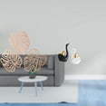 thumbnail image 2 of Adorno de madera con hojas de palma y figuras de cisnes, estilo tropical selvático, ideal para decorar la pared de la habitación, el baño, la pared de, 2 of 8