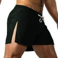 thumbnail image 6 of cfhntfmh Mens Athletic Shorts Summer Fashion Elastic Waisted Side Slit Gym Shorts Soft Wide Leg Running Workout Shorts, 6 of 6