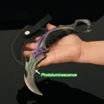 thumbnail image 3 of Serie de armas cuerpo a cuerpo Valorant de 22 cm, modelo de metal Reaver EP 5 Karambit, réplica de espada, juego 1:1, arma, cuchillo, juguetes, adornos, 3 of 5