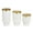 White Pillar Solid Round S/3 12", 10", 8"H, variant on DecMode 15" Black Glass Vase