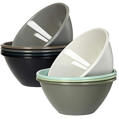 Youngever 32 ounce Plastic Bowls, Large Cereal Bowls, Large Soup Bowls