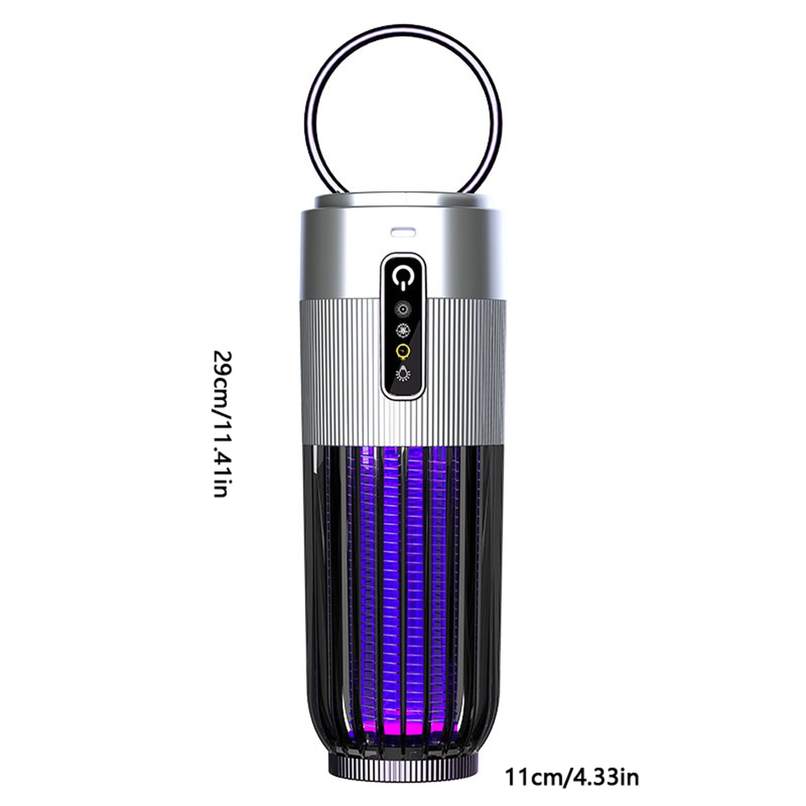 JIhuahe Solar Mosquito Zapper USB - Plug-in Electric Bug Killer for Indoor & Outdoor Use, Portable, Energy Efficient, for Home, Patio, and Camping,Silver