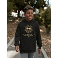 thumbnail image 2 of Le Soleil Radiance - Vintage Sun Emoji Graphic Youth's Hoodie, 2 of 4