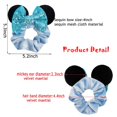 thumbnail image 4 of 6 Pack Mouse Mickey Ears Scrunchies Velvet Sparkle Sequin Minnie Bows Hair Scrunchies for Kids Women Girls Adult Christmas Party Decoration, 4 of 9