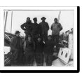 thumbnail image 2 of Historic Framed Print, [Roald Englebregt Gravning Amundsen, 1872-1928, full length, standing, facing front, and his crew on board the GJøA", Nome, Sept. 1, 1906]", 17-7/8" x 21-7/8", 2 of 9