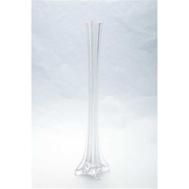 87187 20 in. Tower Vase, Clear