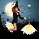 thumbnail image 4 of Juguete de bruja de Halloween Rudolph Broomstick Academy, 4 of 7
