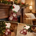 thumbnail image 4 of Pet Christmas Stocking Bone Shaped Paw Print Hanging Sock for Dog Holiday Gift Storage, 4 of 8