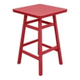 thumbnail image 3 of Costaelm Paradise 30" Square Outdoor Patio Bistro Bar Table With Umbrella Hole, Red, 3 of 9